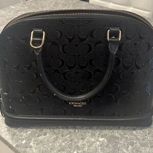 Coach Black Embossed Satchel